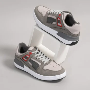 Tenis Derene Casual Tricolor Gris Oscuro High Quality