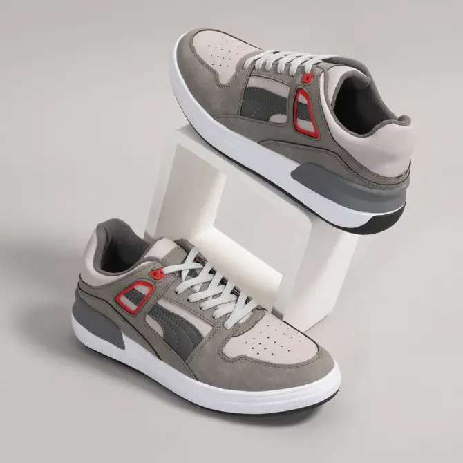 Tenis Derene Casual Tricolor Gris Oscuro High Quality