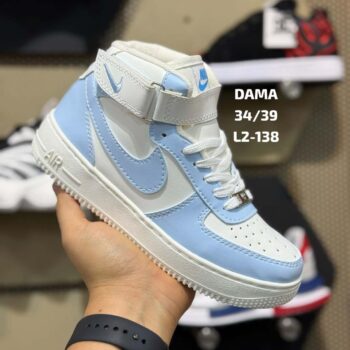 Bota Nike Forceone Blanco y Azul