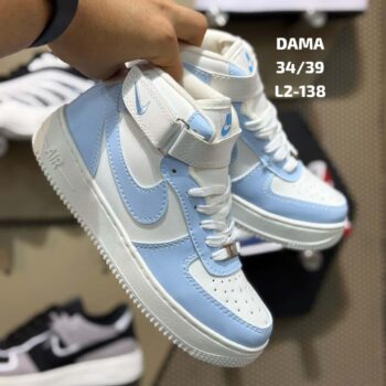 Bota Nike Forceone Blanco y Azul