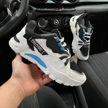 Zapatilla Importada Negra y Azul shangai