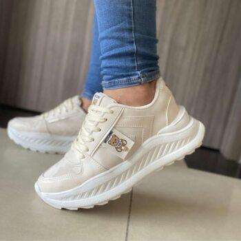 Zapatilla Plataforma Moschino Beige