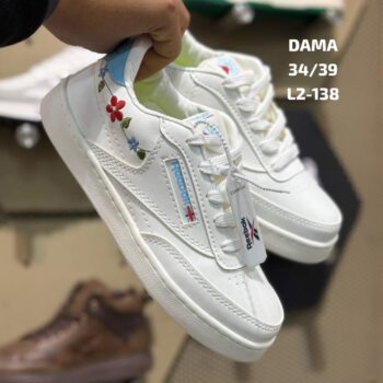 Zapatilla Deportivas Reebok Blanco y Azul Floral