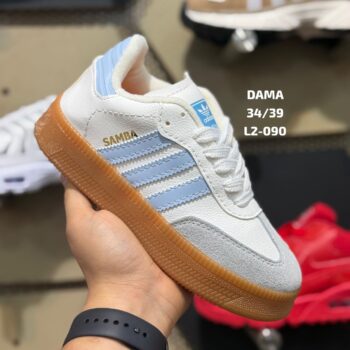 Zapatilla Adidas Samba Plataforma Azul Cielo