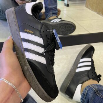 Zapatilla Adidas Samba Negro rayas Blancas
