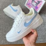 Zapatilla Nike Air Force One Blanco Azul Cielo