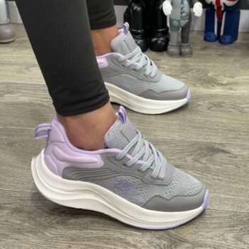 Zapatilla Deportivas Skechers Gris Lila