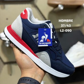 Zapatilla Le Coq Sportif Navy Gris y Rojo
