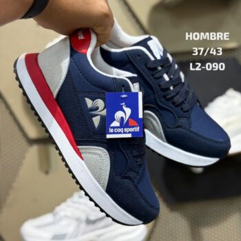 Zapatilla Le Coq Sportif Navy Gris y Rojo