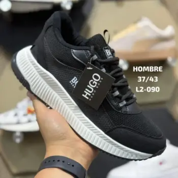 Zapatilla Negro Hugo Boss Suela Clara