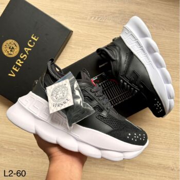 Zapatilla Versace Urbana Unisex Negro Suela Blanca