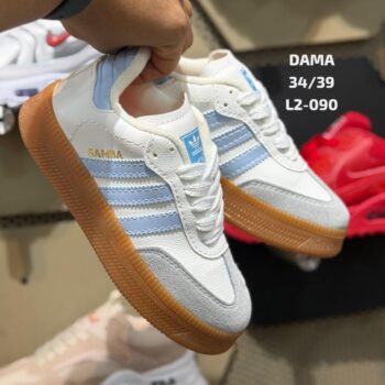 Zapatilla Adidas Samba Plataforma Azul Cielo