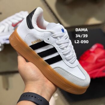 Zapatilla Plataforma Adidas Samba Rayas Negras