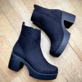 Botin Para Dama Negro Gamusa Sencillo