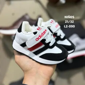 Tenis Niñ@ Adidas Multicolor Crema-Rojo