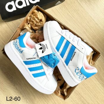 Zapatilla Adidas Superstar Rayas Azules