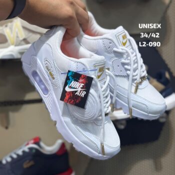 Zapatilla Nike Air Max Blanco y Detalles Dorados