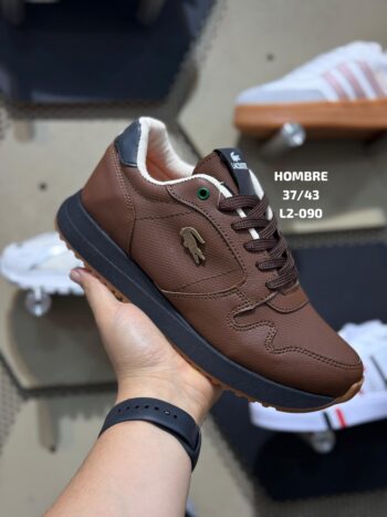 Zapatilla Lacoste Cafe y Negro