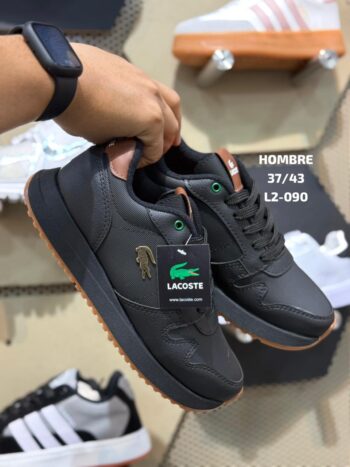 Zapatilla Lacoste Negro y Cafe
