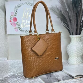 Bolso Chic Miel Texturizado con Monedero