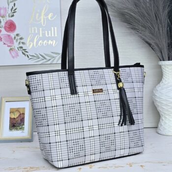 Bolso Elegante Cuadros Negros