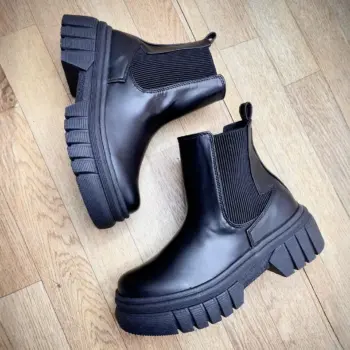 Botin Para Dama Negro Sintetico