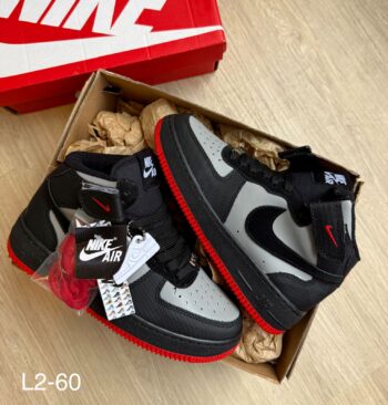 Zapatilla Nike Unisex Bota Force One Negra y Roja