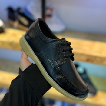 Calzado Escolar Cuero Negro y Arena