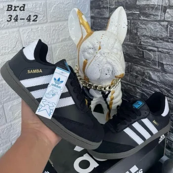 Zapatilla Unisex Adidas Samba Negra Suela Oscura