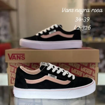 Zapatilla Vans Negra-Rosa