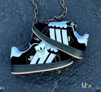 Zapatilla Campus Unisex Korn Negro y Blanco