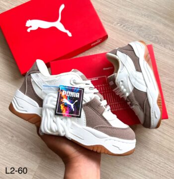 Zapatilla Puma Unisex Blanco y Cafe