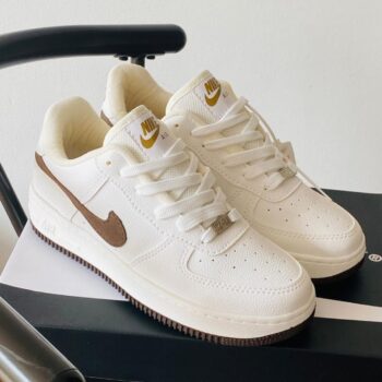 Zapatilla Nike Air Force One Blanco Marron