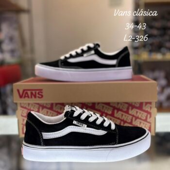 Zapatilla Vans Tabla Clasica Negra y Blanca