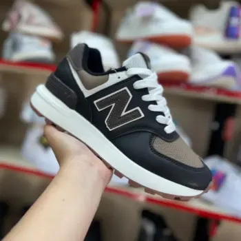 Zapatilla New Balance Negro Cafe y Blanco Casual Sport