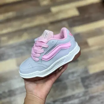 Tenis Vans Niña Gris y Rosa