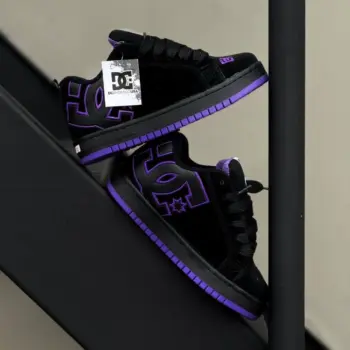 Zapatilla Unisex DC Shoes Negro y Morado
