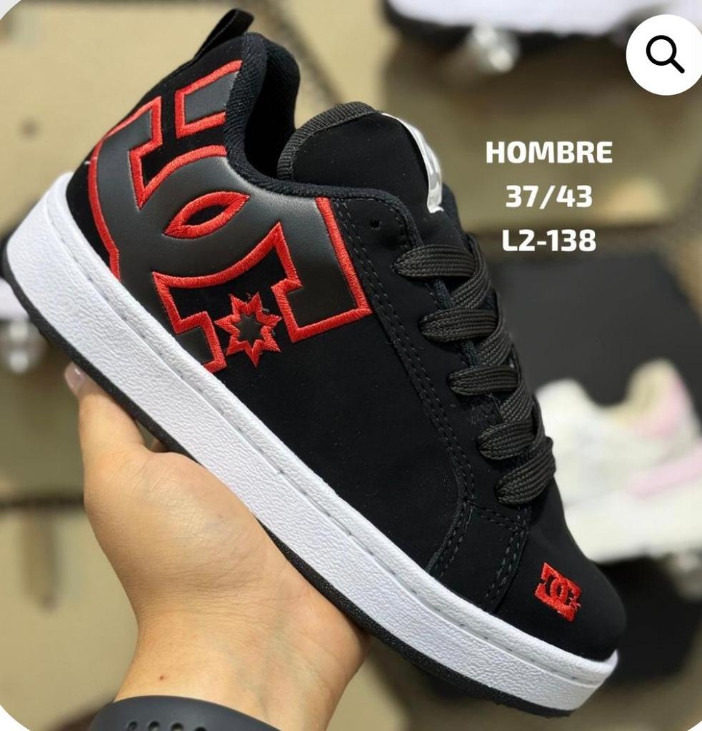 Zapatilla DC Shoes Rojo y Negro