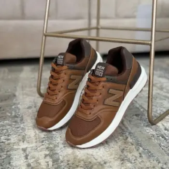 Zapatilla New Balance 574 Cafe y Blanco