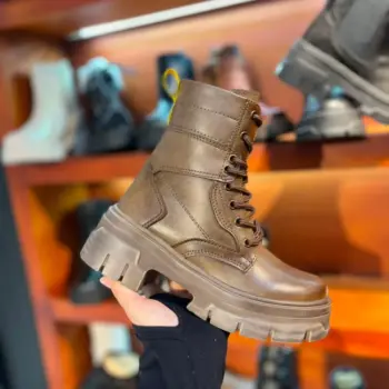 Botin Cafe Total Con Cordones