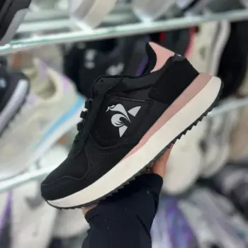 Zapatilla Le Coq Sportif Negro y Rosa