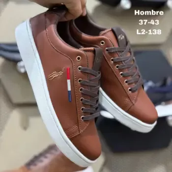 Zapatilla Polo Cafe y Blanco