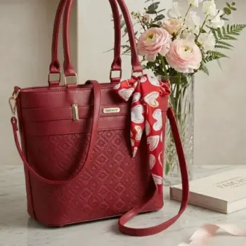 Bolso Dama Pañoleta Manos Libres Rojo