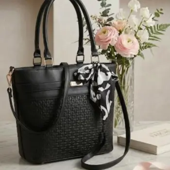 Bolso Dama Pañoleta Manos Libres Negro